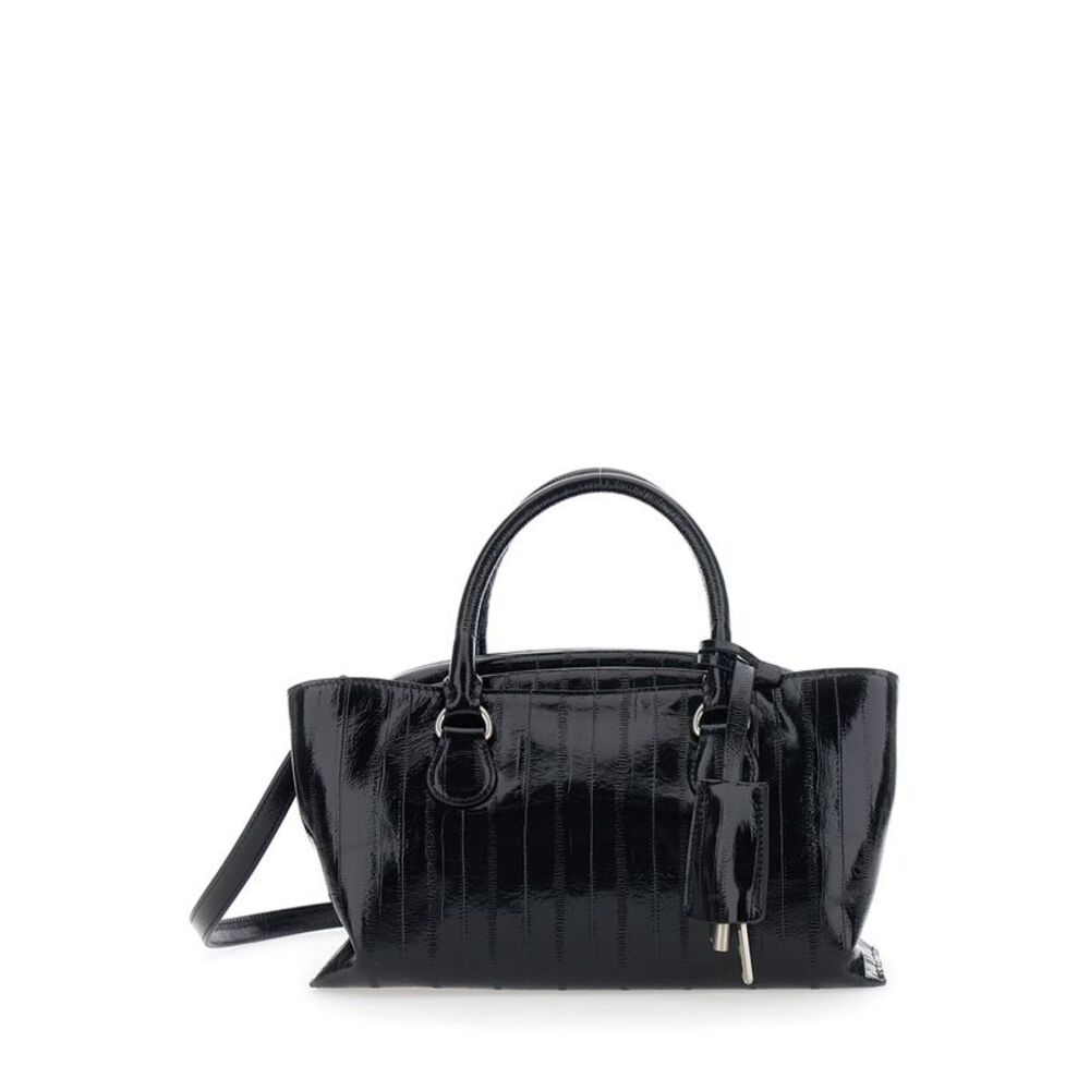 Osoi Women Shell Brot Mini Is A Unisex Black Cow Leather Shoulder Bag